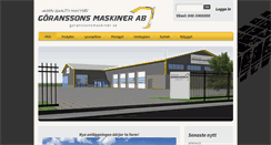 Desktop Screenshot of goranssonsmaskiner.se